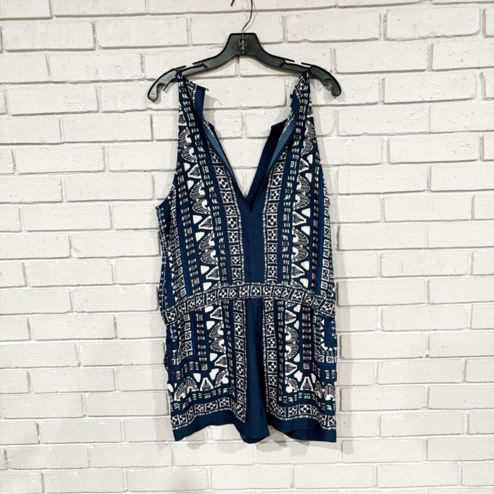 BCBGMax Azria Women’s Blue Print‎ Romper